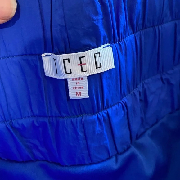 Women’s Medium TCEC Bright Blue High Waisted Activewear Shorts Elastic W… - Picture 4 of 5